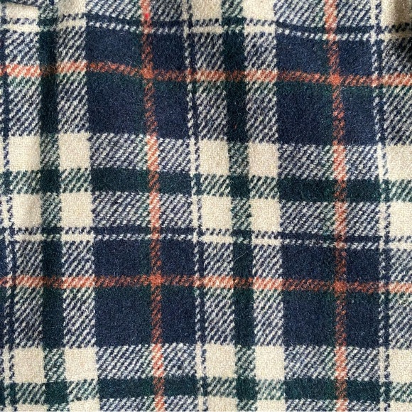 Six/Fifty Lush Plaid Blazer Flannel Multi Tan Navy Green Rust Large - Picture 9 of 12